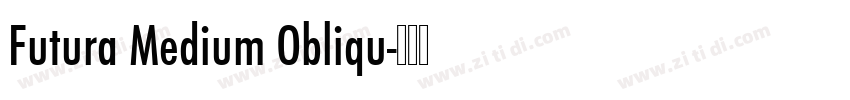 Futura Medium Obliqu字体转换